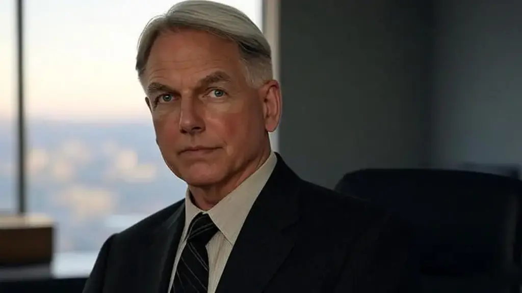 Mark Harmon standing outdoors in natural light with a relaxed expression, wearing casual clothes, hands in pockets, soft smile, warm daylight background.