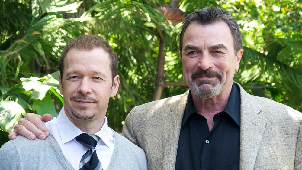 Donnie Wahlberg and Tom Selleck of Blue Bloods