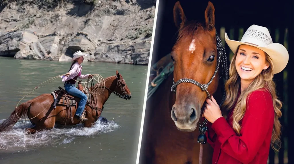 Amber Marshall on her Alberta farm and on the set of Heartland as Amy Fleming